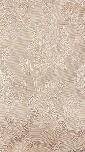 Quilted Jacquard Upholstery Fabric, by the Yard (Pearl)