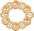 12 Pcs Buttons for Shirt 0.45 inch Natural Wood Color Buttons for