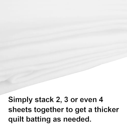 Tosnail 4 Pack 36-Inch x 45-Inch Polyester Quilt Batting for Quilts