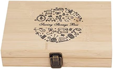 WiseZythum Sewing Kit with Wooden Box, Sewing Supplies Set Including