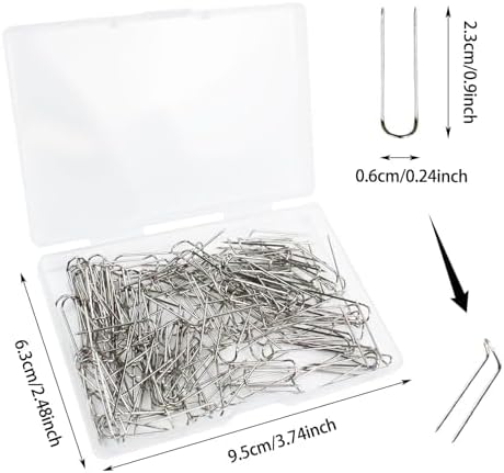 150 Pcs U-Shaped Bifurcated Needle Stainless Steel Quilting Sewing