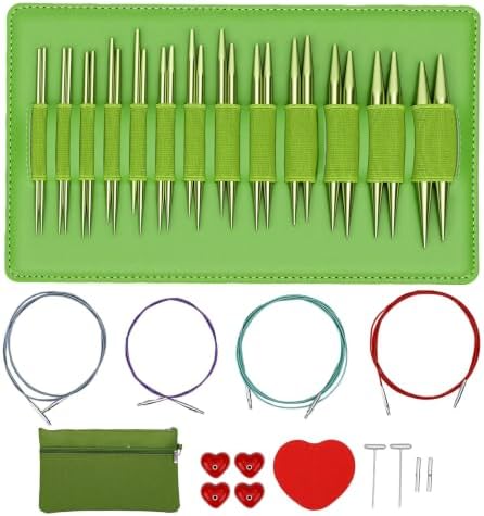 SENECESLI Aluminum Interchangeable Knitting Needles Set for Sweater