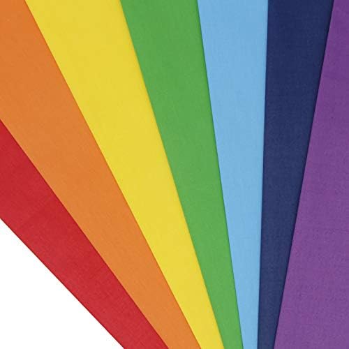 aufodara 7 Pieces 17.7" x 19.5" Solid Colors Cotton Craft Fabric