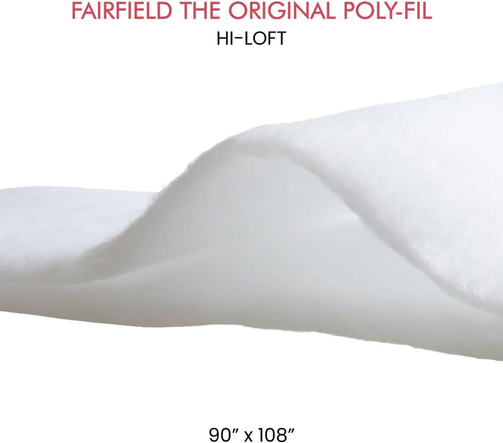 Fairfield Poly-Fil Hi-Loft Quilt Batting, Premium Polyester Batting