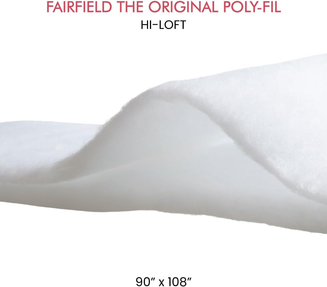 Fairfield Poly-Fil Hi-Loft Quilt Batting, Premium Polyester Batting
