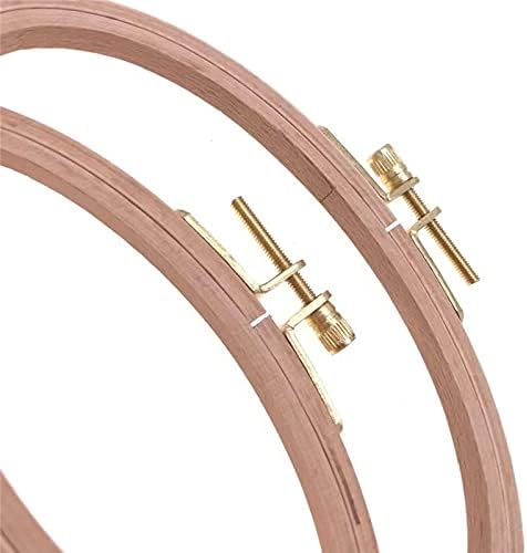 BWRMHME 4 X 6 Inch Wood Oval Embroidery Hoops Set of 5, Cross Stitch