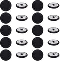 GORGECRAFT 1 Box 20Pcs Black Felt Buttons 1.28"(32mm) Round Fabric