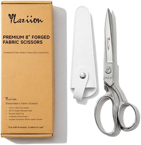 YLAZIION 8-Inch Dressmaker's Fabric Scissors Forged Heavy Duty 4Cr13
