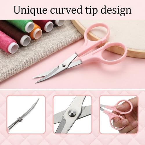 2 PCS Curved Scissors, 3/4" Applique Scissors Embroidery Small Curved