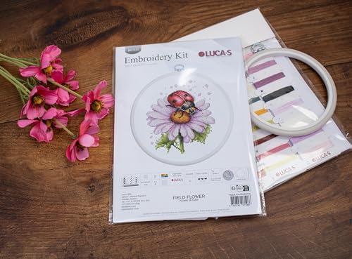 Luca-S Cross Stitch Kit with Hoop Included Field Flower, BC231