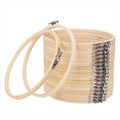 kukmakri Decorative Embroidery Hoop 18 PCS 10 inch - Bamboo Cross
