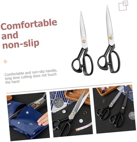 2Pcs Professional Fabric Shears for Sewing, Manganese Steel Tailor