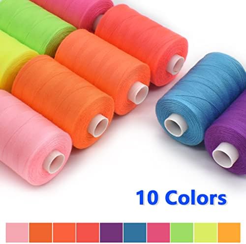 Sewing Thread 10 Color Sewing Industrial Purpose 1000 Yards Per Spool
