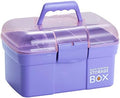 Kinsorcai 11'' Plastic Box Organizer with Removable Tray, Sewing Box