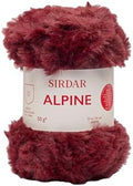 Sirdar Alpine - Luxe Faux Fur Yarn - Oxblood (405) - 50g