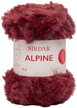 Sirdar Alpine - Luxe Faux Fur Yarn - Oxblood (405) - 50g