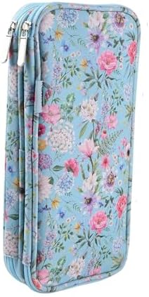 Simhoa Crochet Hook Case, Double Layer Knitting Pin Storage Organizer