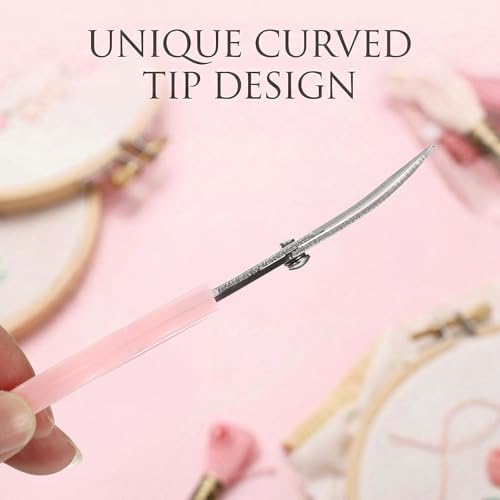 2 PCS Curved Scissors, 3/4" Applique Scissors Embroidery Small Curved