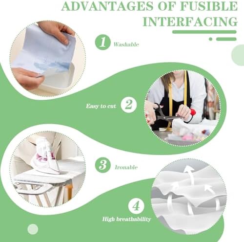 11.6"x30yd Lightweight Fusible Interfacing Fabric for Sewing