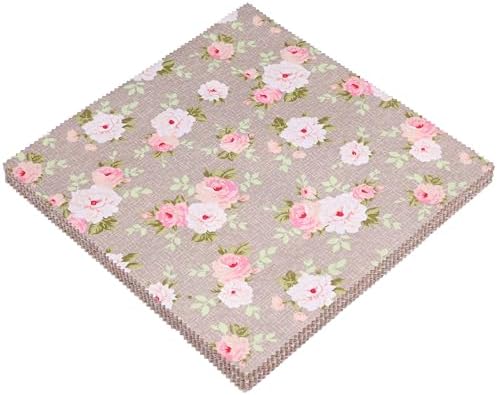 Hanjunzhao Vintage Brown 10-Inch Cotton Precut Squares – 42 Pack