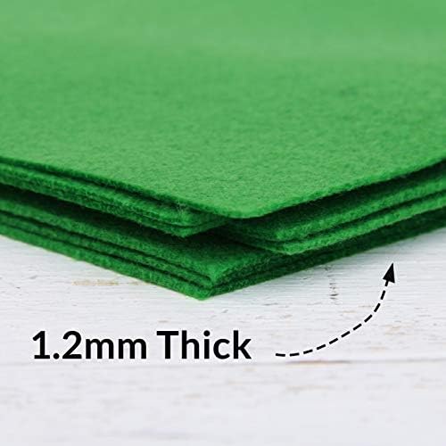 Threadart Green Premium Felt by the Yard - 36" Wide, 1.2mm Thick