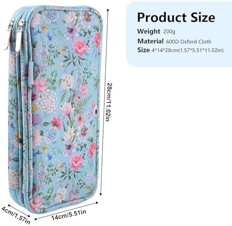 Simhoa Crochet Hook Case, Double Layer Knitting Pin Storage Organizer