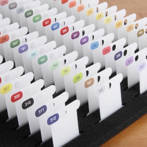 Hamtery Plastic Embroidery Floss Bobbins, Pre-Labeled Color Number
