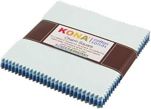 Studio RK Kona Cotton Solids Overcast Charm Squares 42 5-inch Squares