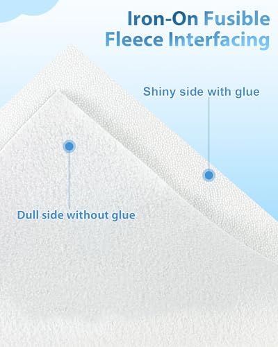 PLANTIONAL Light Weight Iron-On Fusible Fleece Interfacing, 16.5"