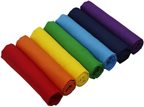 aufodara 7 Pieces 17.7" x 19.5" Solid Colors Cotton Craft Fabric