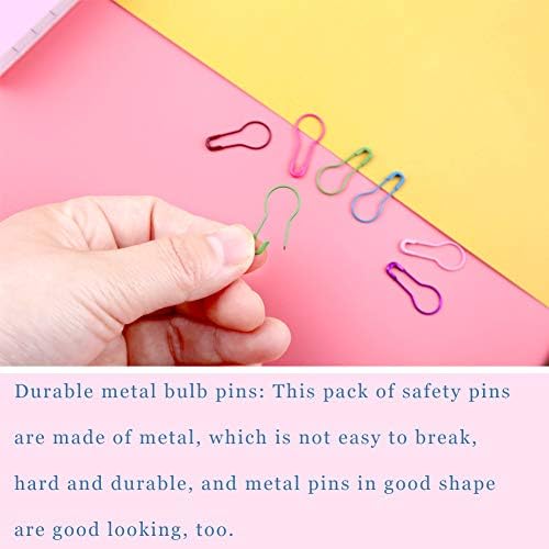 Mayboos 300 Pcs Crochet Stitch Markers, 10 Colors Calabash Safety Bulb