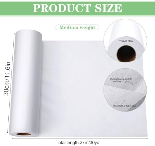 White and Black Medium Weight Interfacing Fabric for Sewing