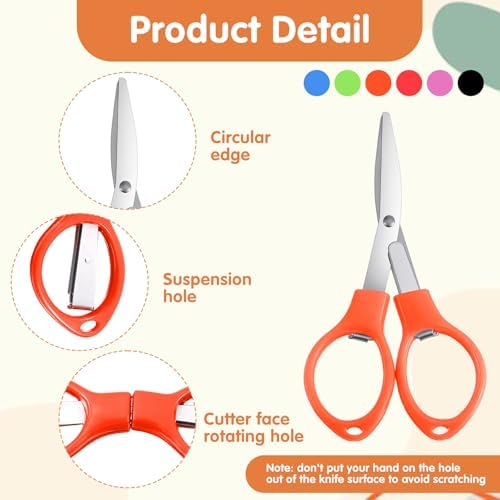 36 Pcs Mini Folding Scissors Bulk, Small Foldable Scissors for Nurses