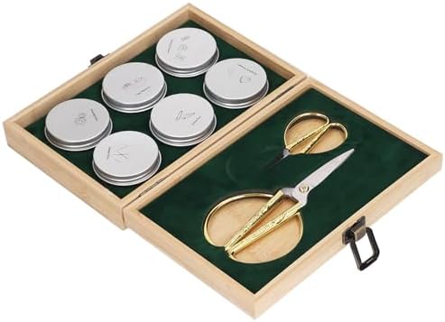 Complete Sewing Kit with Wooden Storage Box, Sewing Supplies Including