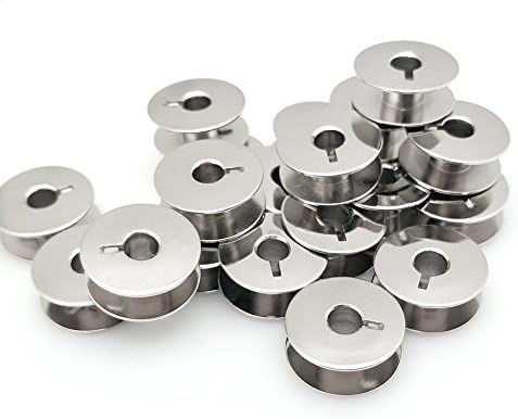 YEQIN 20 pk"L" Metal Bobbins for Sewing Machine Alphasew Bernina