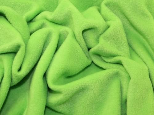 Minerva Crafts Anti Pill Polar Fleece Fabric Lime Green - per Yard