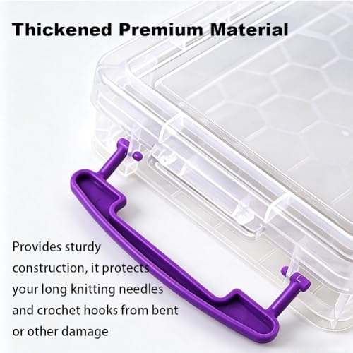 15′′ Knitting Needle Case Organizer, Crochet Hook Case with