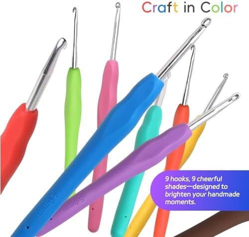 Flickzo 9PCS Crochet Hook Set, 2-6mm