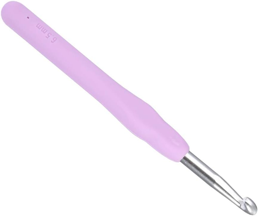 Tissting 3pcs Aluminum Crochet Hooks Set with Soft TPR Handle, Smooth
