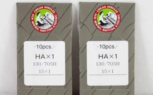 20 Organ 15X1 HAX1 Leather Flat Shank Home Sewing Machine Needles ~