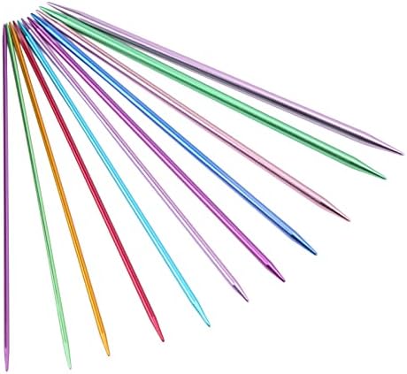55pcs Aluminum Double Pointed Knitting Needles Set, Ergonomic Metal