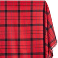 Flannel Brushed Tartan Plaid Fabric Geometric Hypoallergenic Cotton