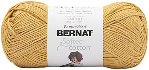 Bernat Softee Cotton Yarn for Crocheting Soft, Golden