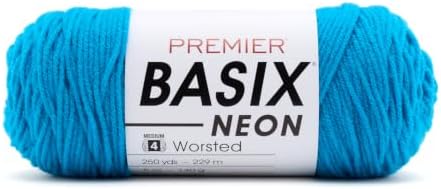 Premier Yarns Basix Worsted Neons, Medium Weight Acrylic Yarn, Ideal
