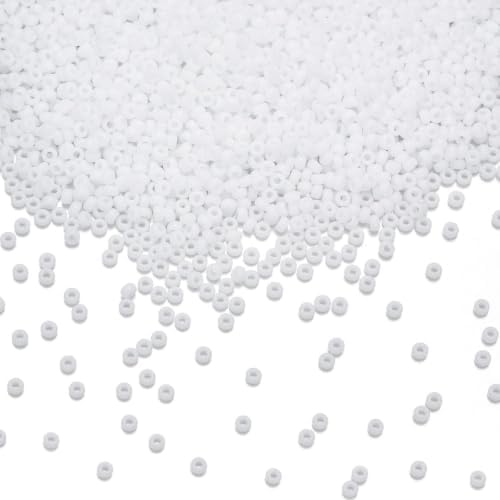 25g Miyuki Rocaille 15/0 Round Seed Beads Opaque White RR-402