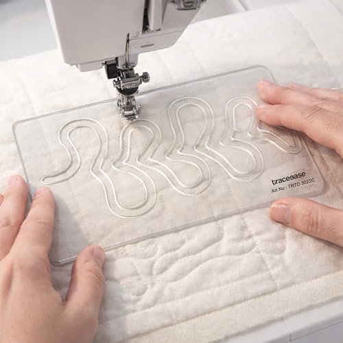 Traceease Free Motion Quilting Template Set, 3 Piece Clear Acrylic