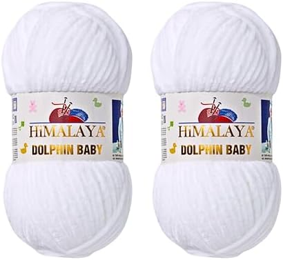 Himalaya Dolphin Baby Yarn Knitting Yarn 2 Skeins 264 Yards 2x100gram