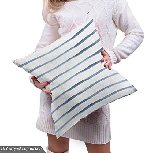 Ambesonne Harbour Stripe Fabric by The Yard, Abstract Brushstroke