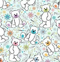 Cotton Fabric Flannel Teddy Bears Light Blue 446271 Fabric by the Yard