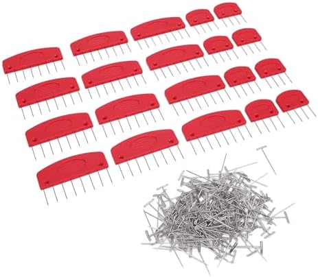 GOWENIC Knit Blocking Combs Pins Kit, 20pcs Crochet Blocking Combs Set